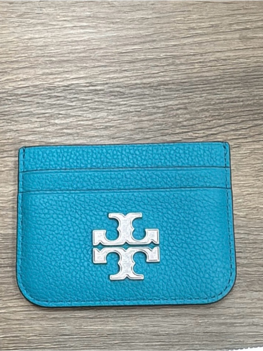 Tory Burch blue Eleanor card case